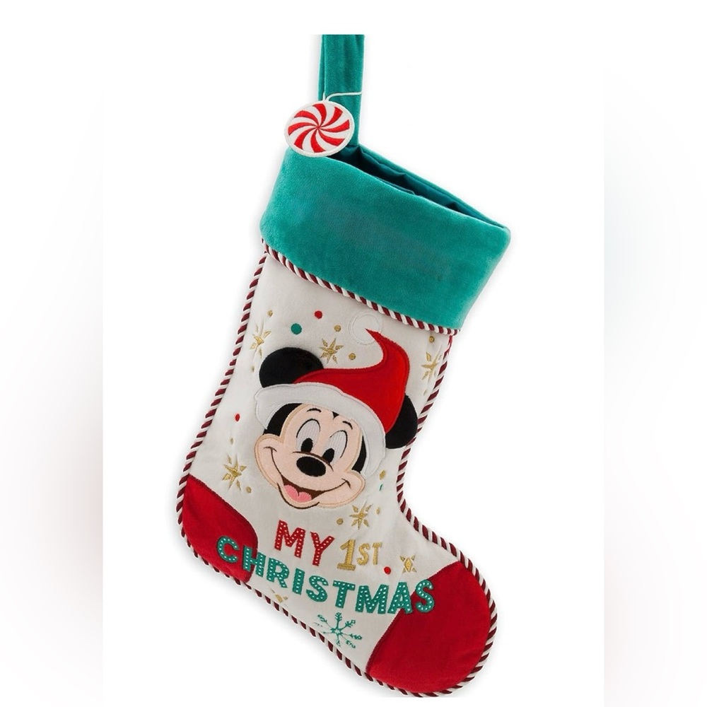 NWT rare Disney Mickey Mouse My 1st Christmas Stocking